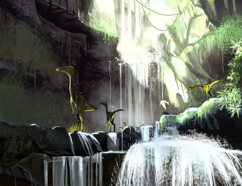 Plik:Paleoscape 5 coelophysis b by highdarktemplar.jpg