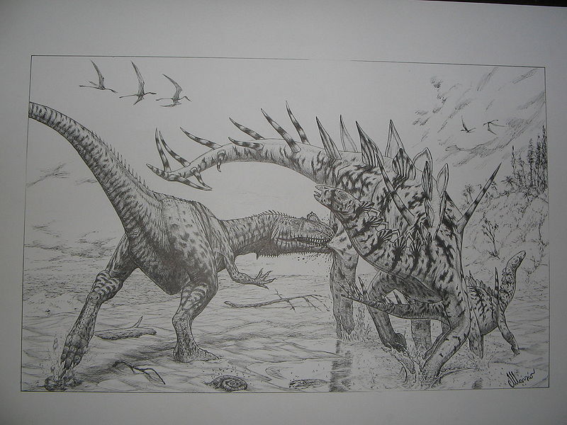 Plik:Ceratosaurus vs miragaia by maiorz.jpg