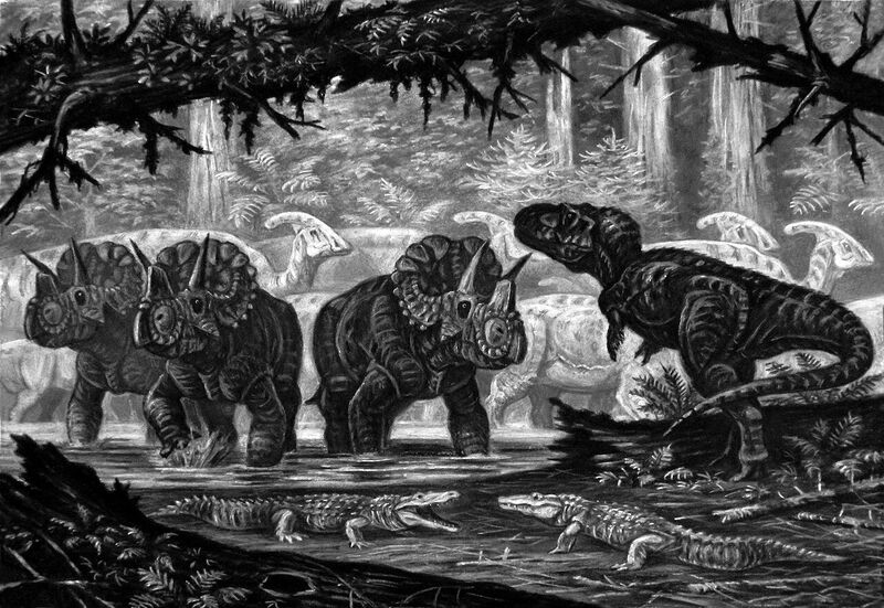 Plik:Wendiceratops confronting Daspletosaurus.jpg